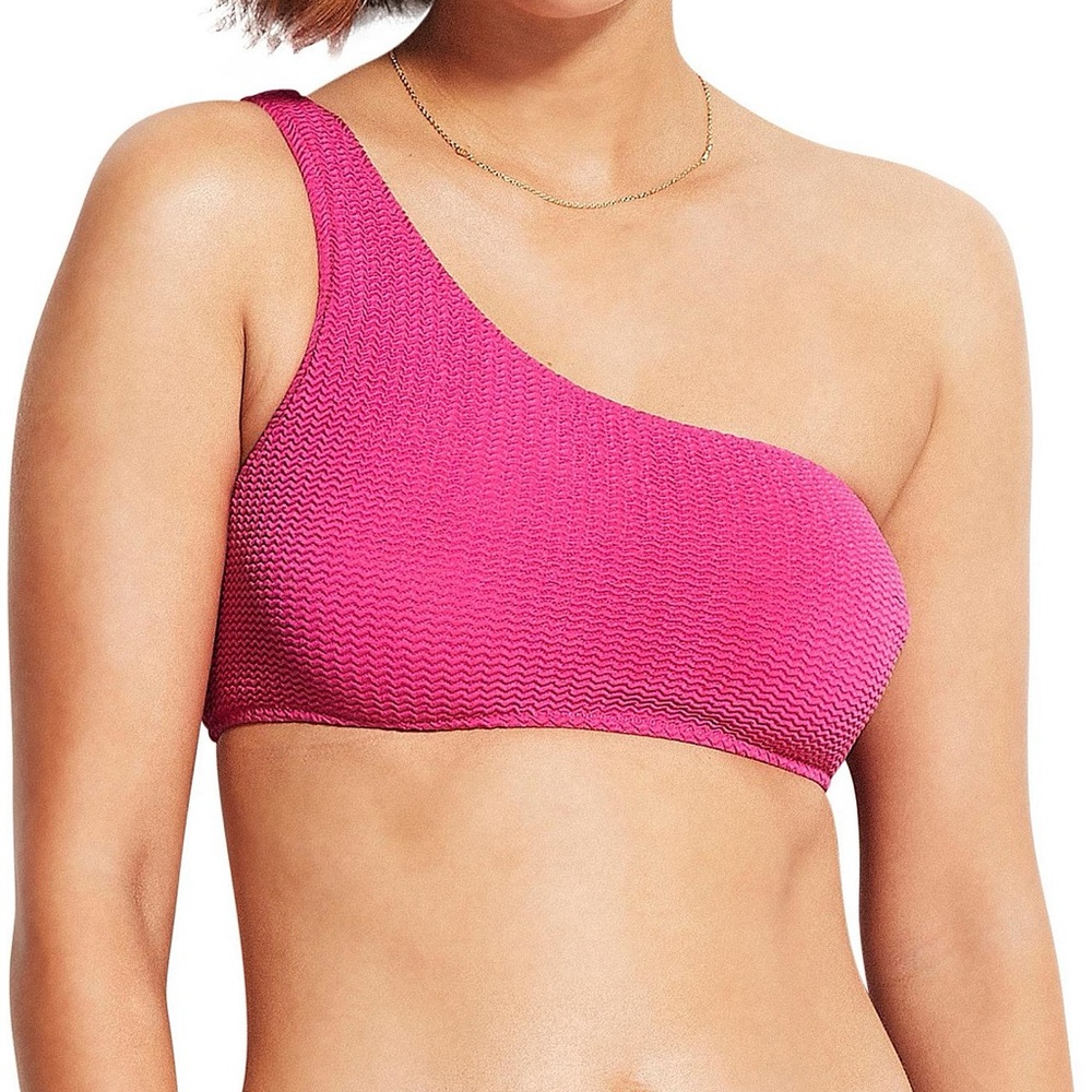 Seafolly Australia Sea Dive One-Shoulder Bikini Top (size 10; US size 6) NWT - Picture 6 of 6